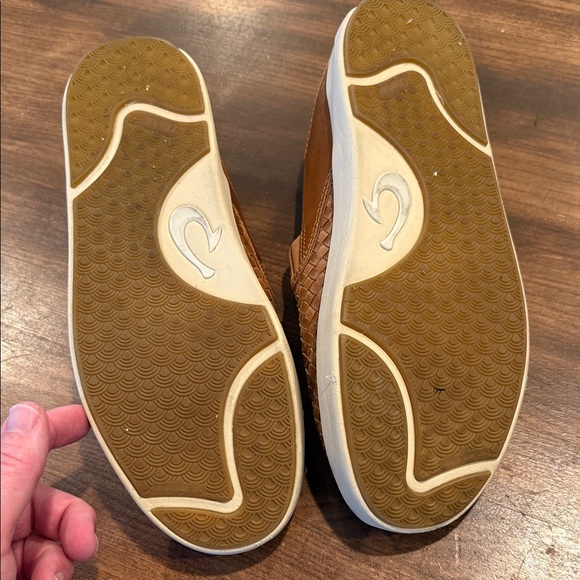 OluKai Tan Woven Slip-On Loafers - Picture 2 of 5